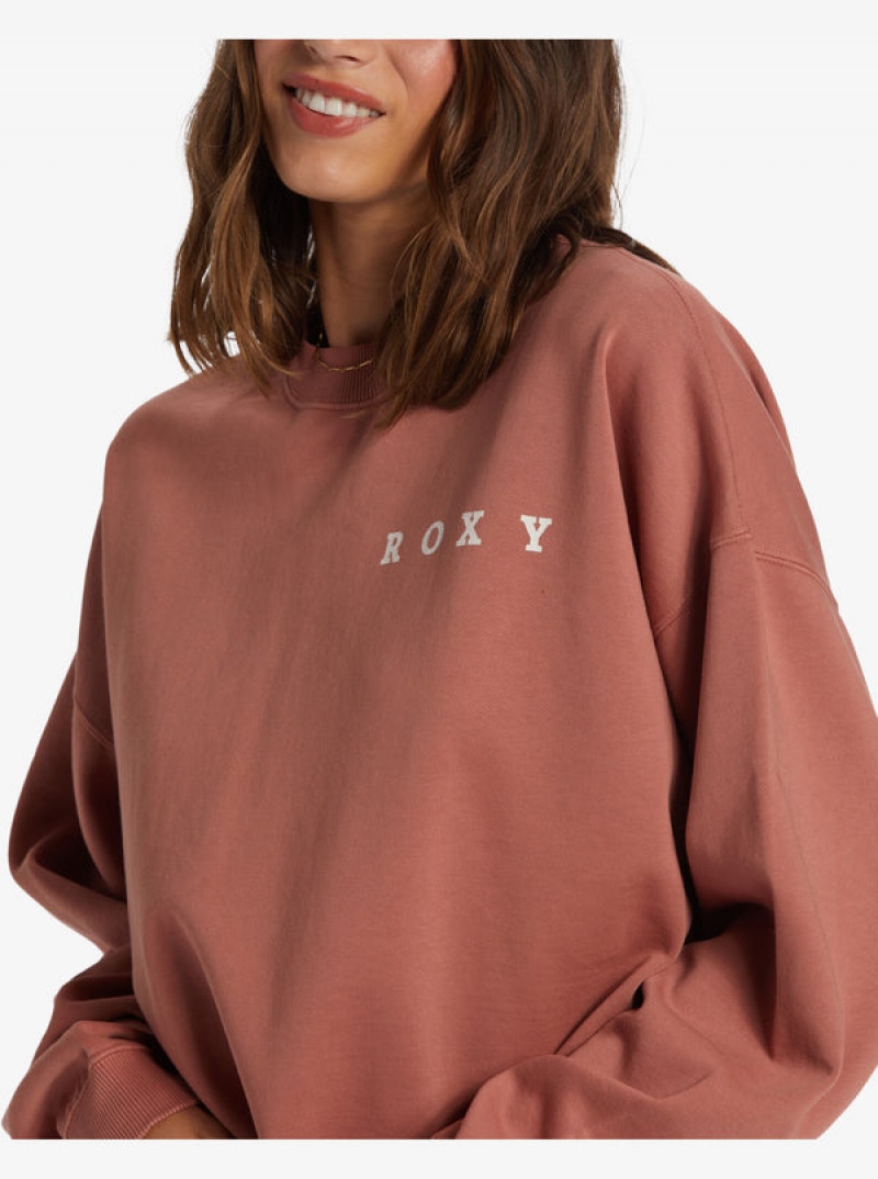 Roxy Lineup Oversized Crew Neck Hoodie | 57193-CWNL