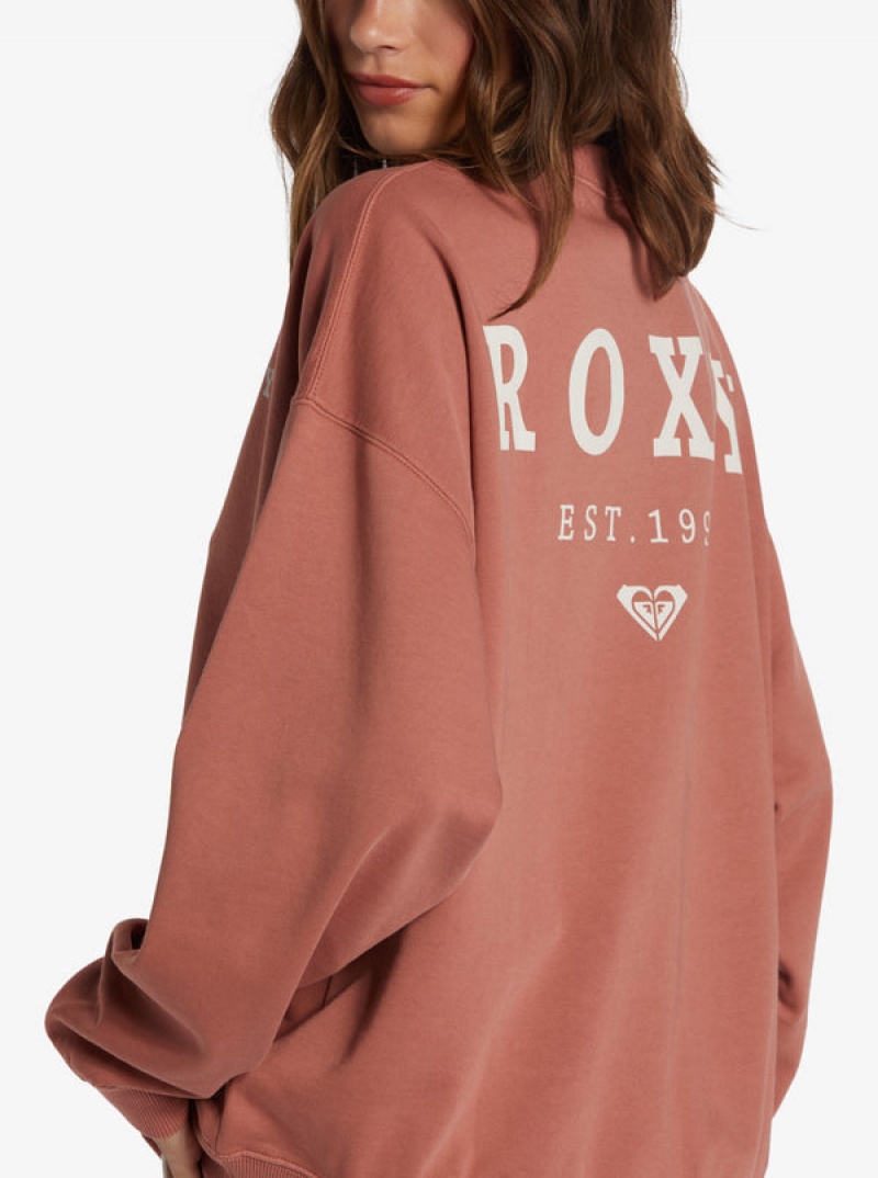 Roxy Lineup Oversized Crew Neck Hoodie | 57193-CWNL