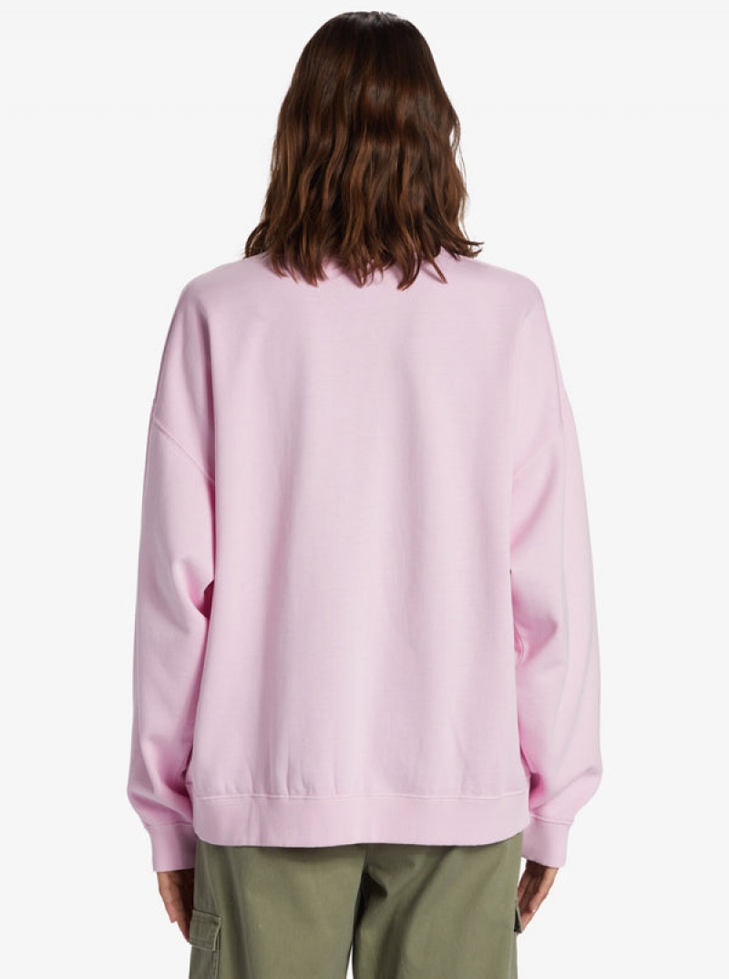 Roxy Lineup Oversized Crew Neck Hoodie | 97342-JFGL