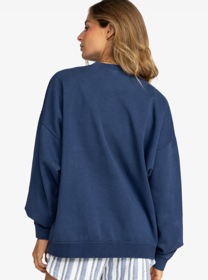 Roxy Lineup Oversized Crew Neck Hoodie | 64137-YRHQ