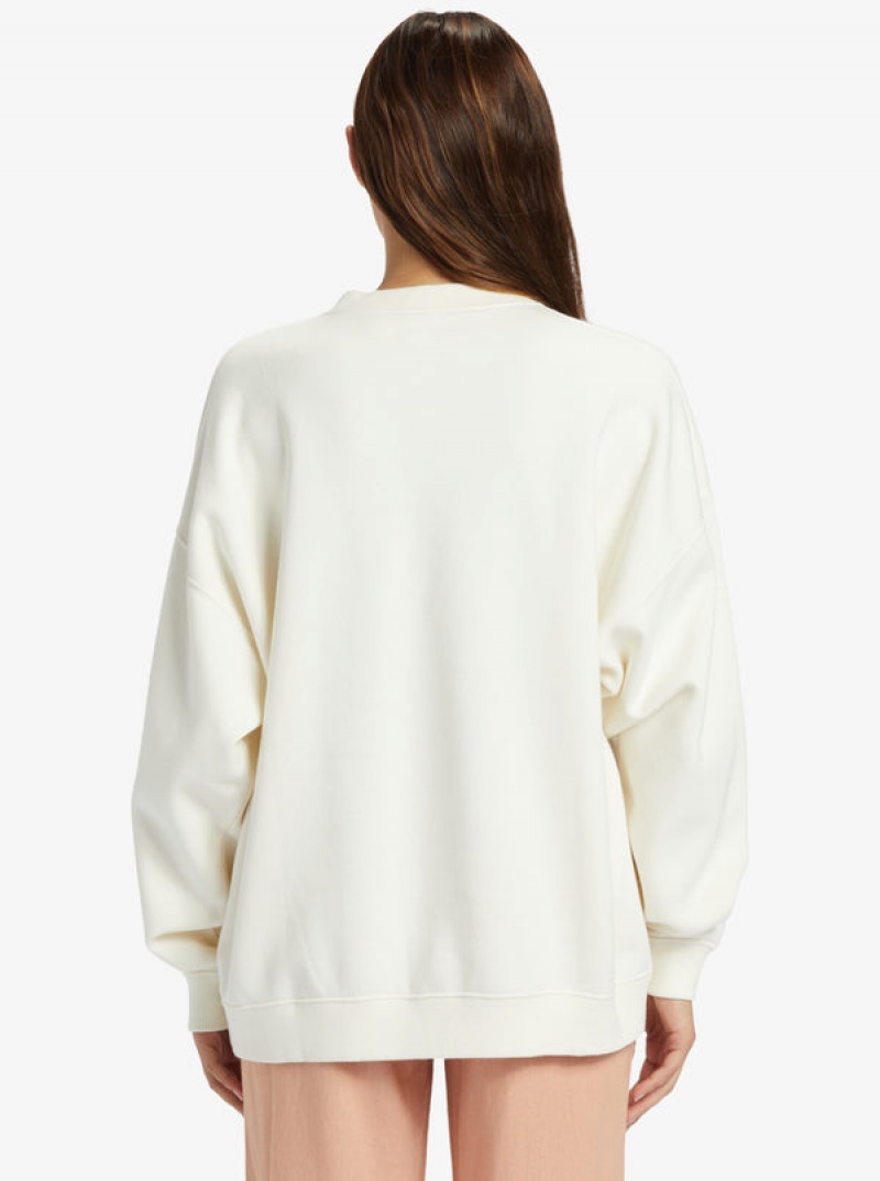 Roxy Lineup Oversized Crew Neck Hoodie | 79158-MGDJ