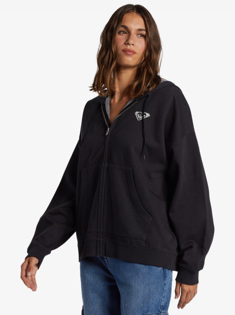 Roxy Lineup Oversized Zip-Up Hoodie | 57214-STFP