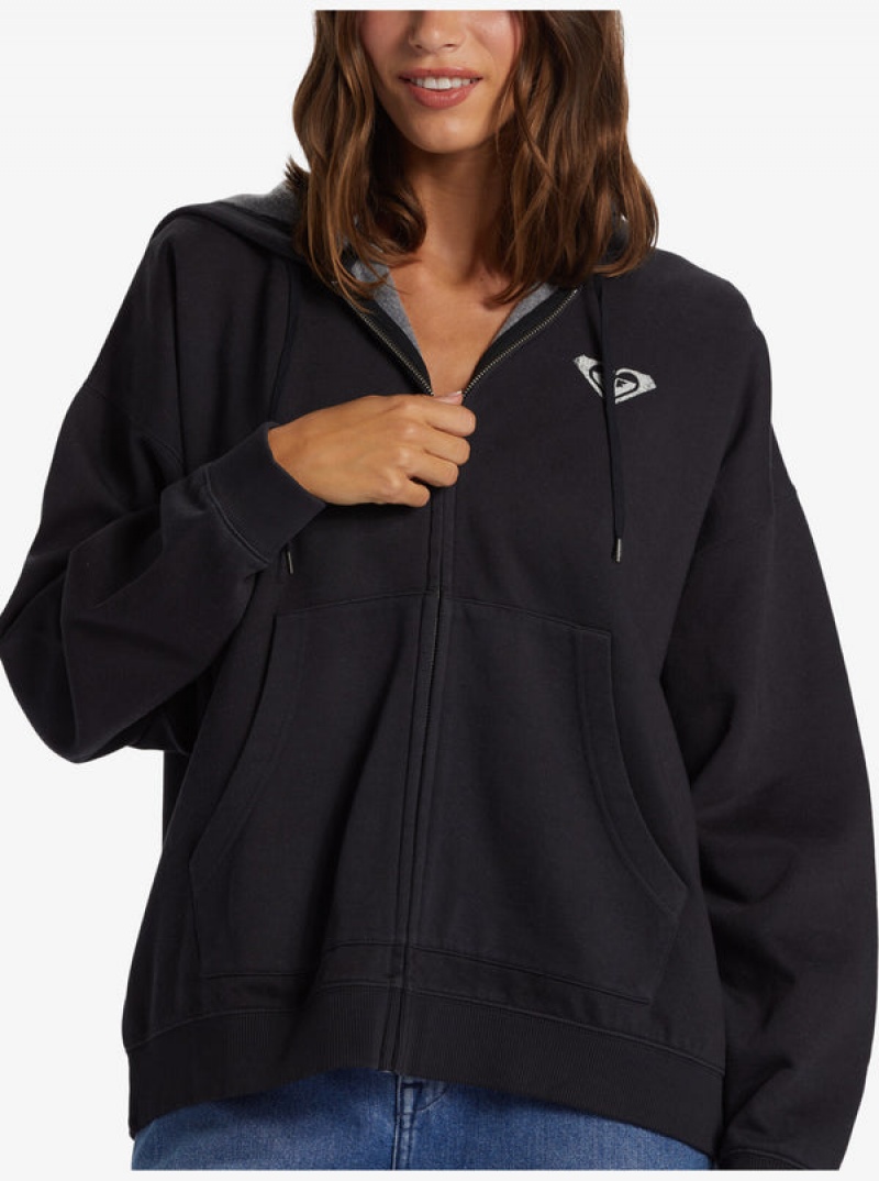 Roxy Lineup Oversized Zip-Up Hoodie | 57214-STFP