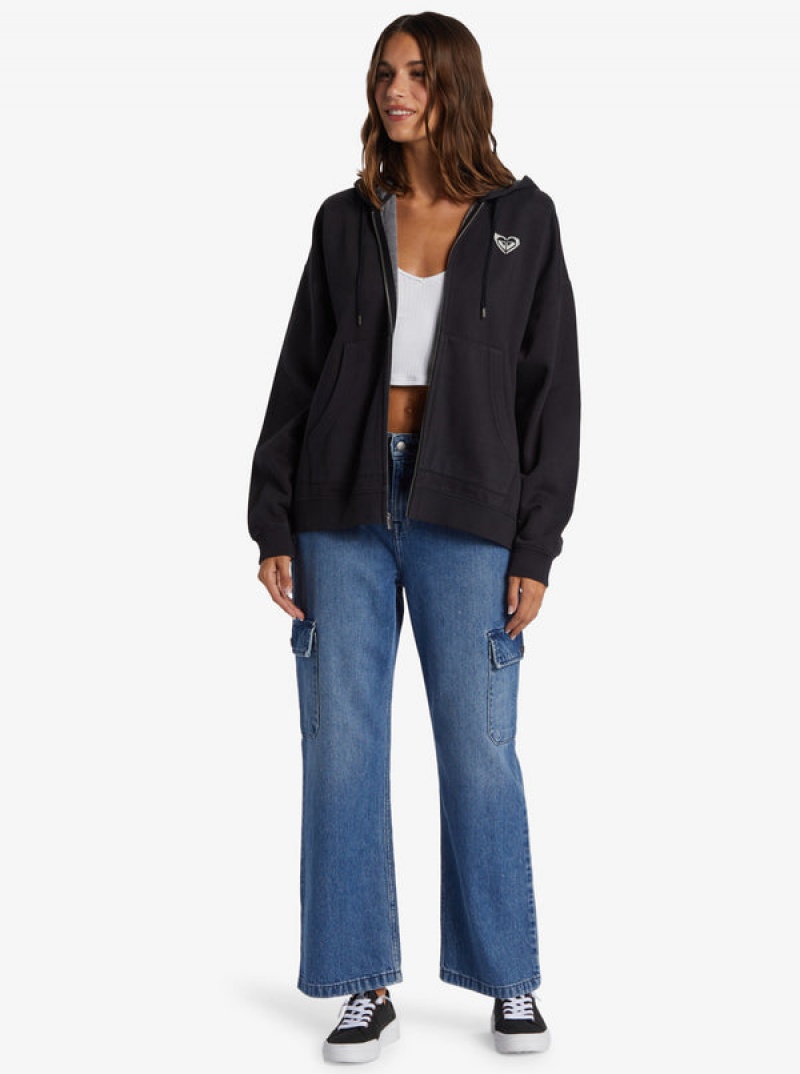 Roxy Lineup Oversized Zip-Up Hoodie | 57214-STFP