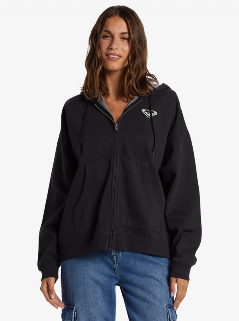 Roxy Lineup Oversized Zip-Up Hoodie | 57214-STFP