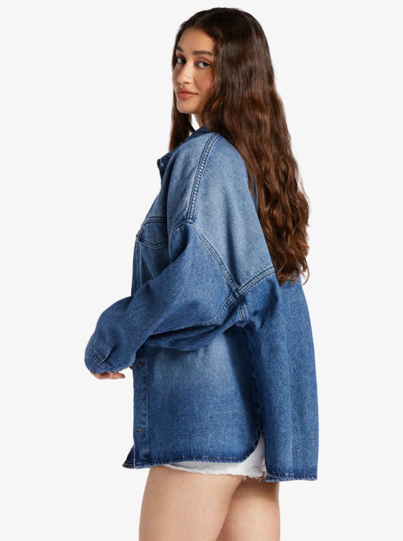 Roxy Main Character Denim Jackets | 89410-CPBK