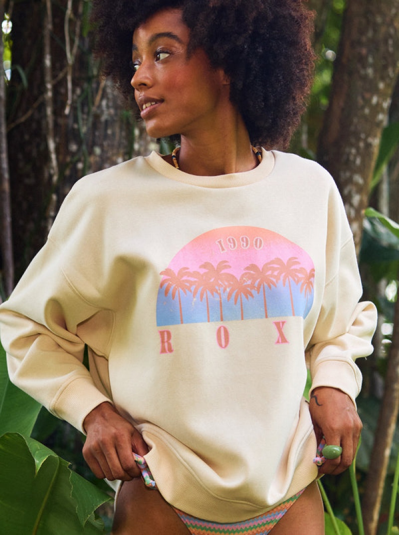 Roxy Morning Hike Crew Neck Hoodie | 31465-EJZN