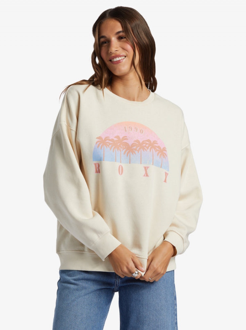 Roxy Morning Hike Crew Neck Hoodie | 31465-EJZN