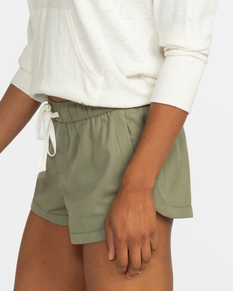 Roxy New Impossible Love Elastic Waist Shorts | 64795-PWTS