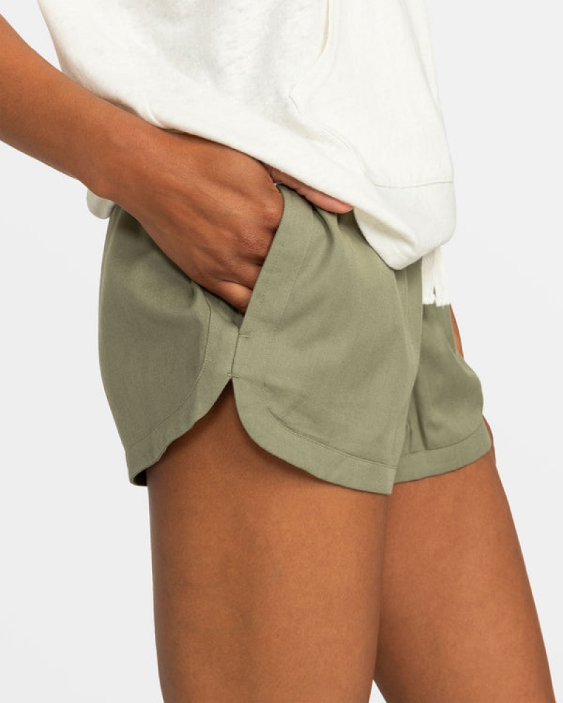 Roxy New Impossible Love Elastic Waist Shorts | 64795-PWTS