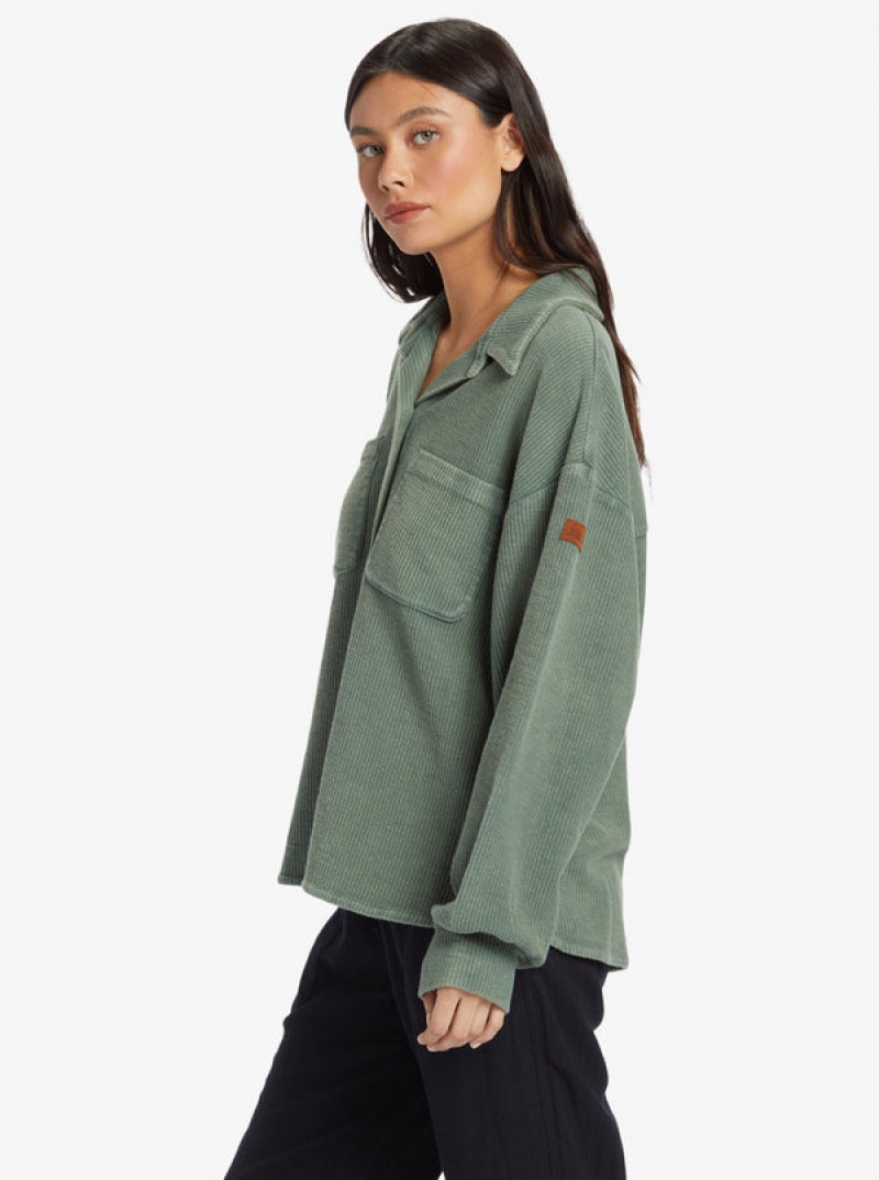 Roxy Off Duty Knit Shacket Jackets | 10583-DJVW