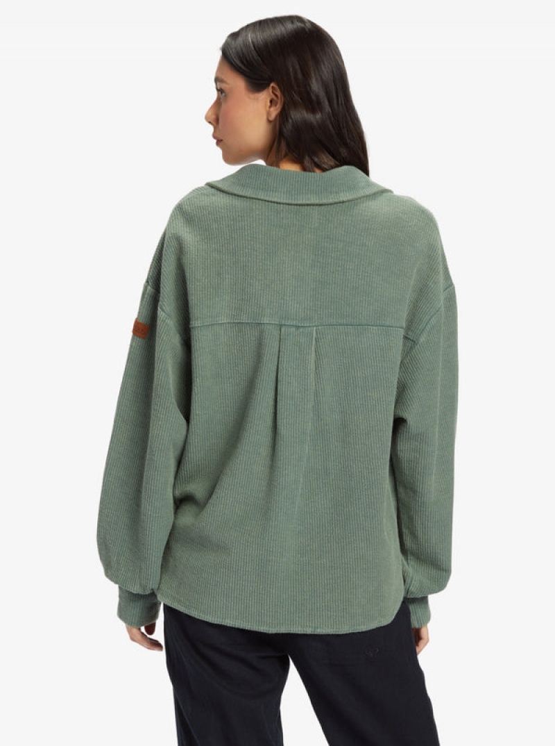 Roxy Off Duty Knit Shacket Jackets | 10583-DJVW