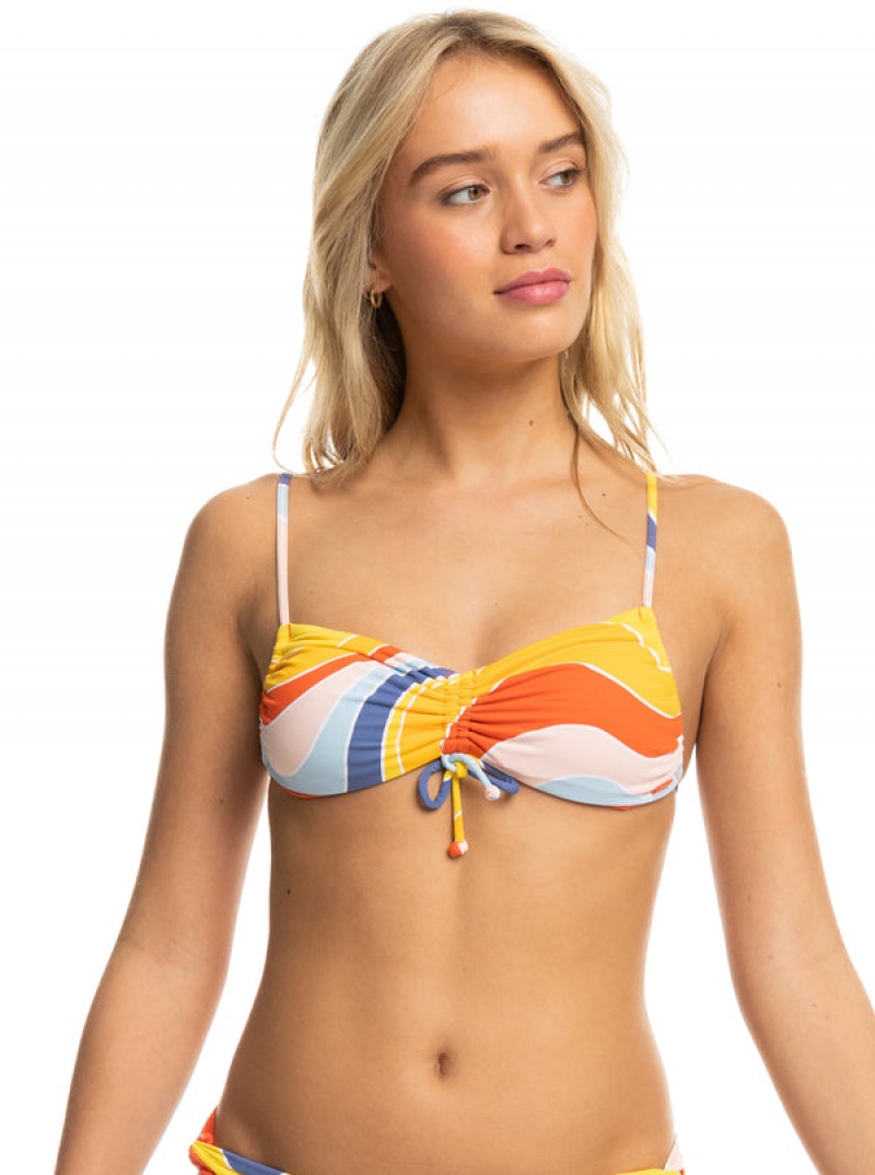 Roxy Palm Cruz Bralette Bikini Tops | 91382-YLRQ