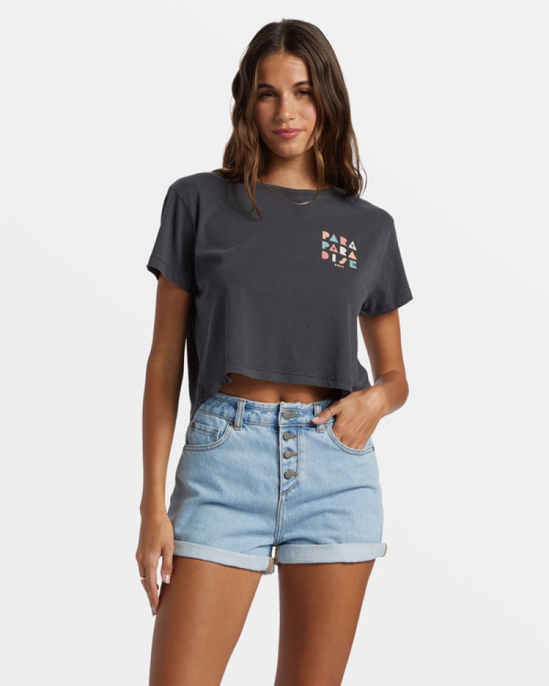 Roxy Para Paradise Cropped T-shirts | 29648-ZGIK