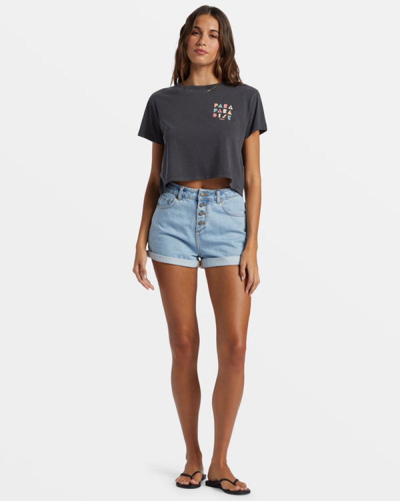 Roxy Para Paradise Cropped T-shirts | 29648-ZGIK