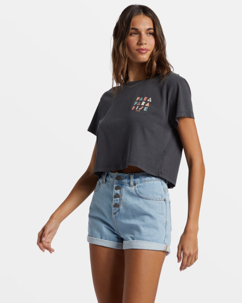 Roxy Para Paradise Cropped T-shirts | 29648-ZGIK