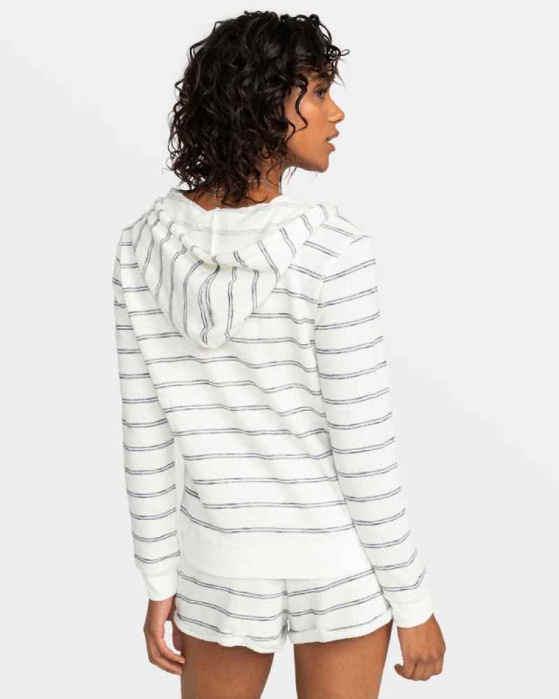 Roxy Perfect Wave Stripes Zip-Up Hoodie | 90671-UOGZ