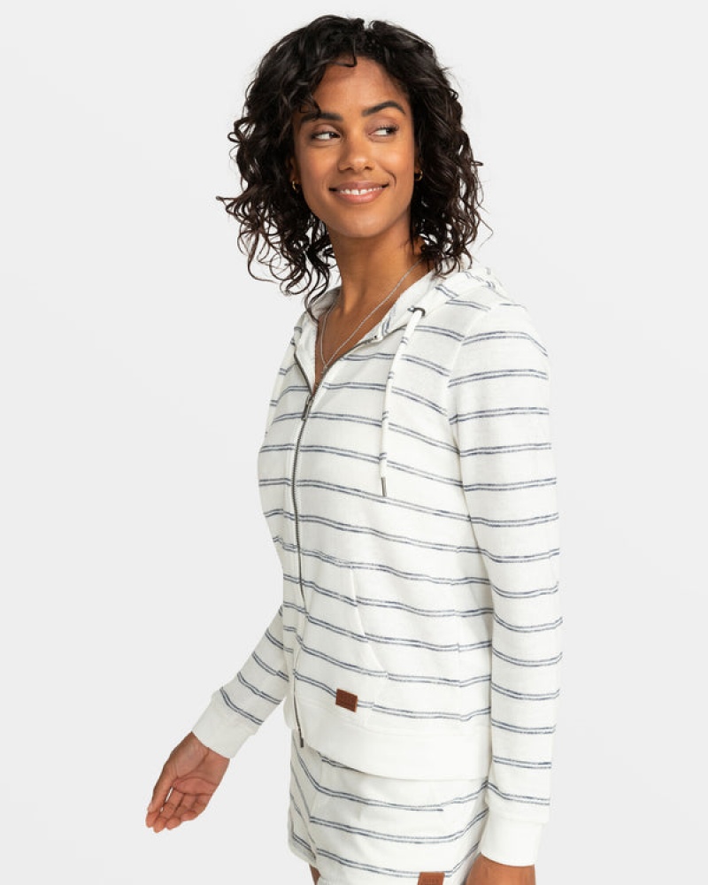 Roxy Perfect Wave Stripes Zip-Up Hoodie | 90671-UOGZ