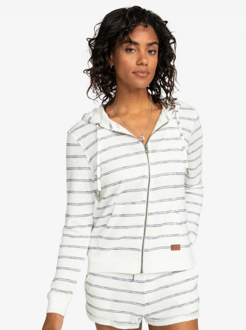 Roxy Perfect Wave Stripes Zip-Up Hoodie | 90671-UOGZ