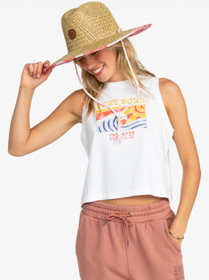 Roxy Pina To My Colada Printed Sun Hats | 21539-HEGX