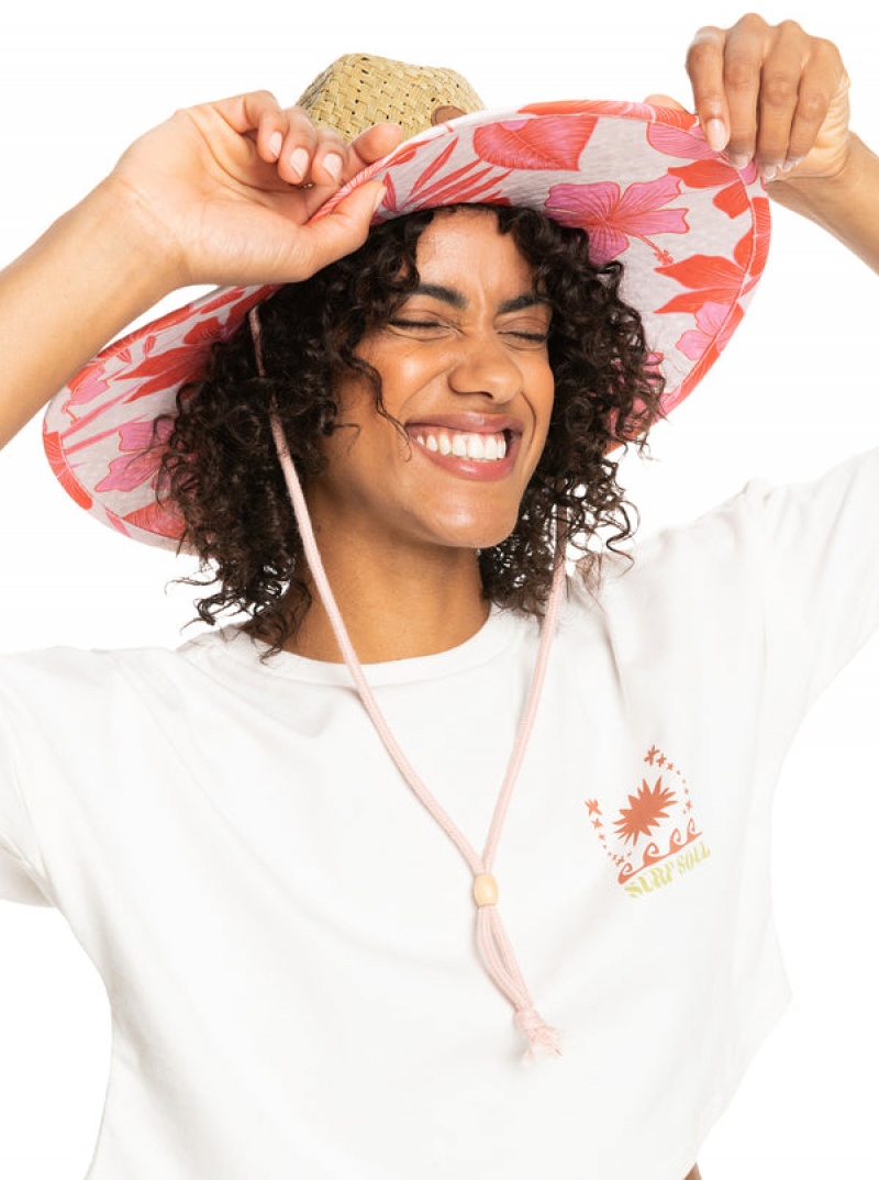 Roxy Pina To My Colada Printed Sun Hats | 21539-HEGX