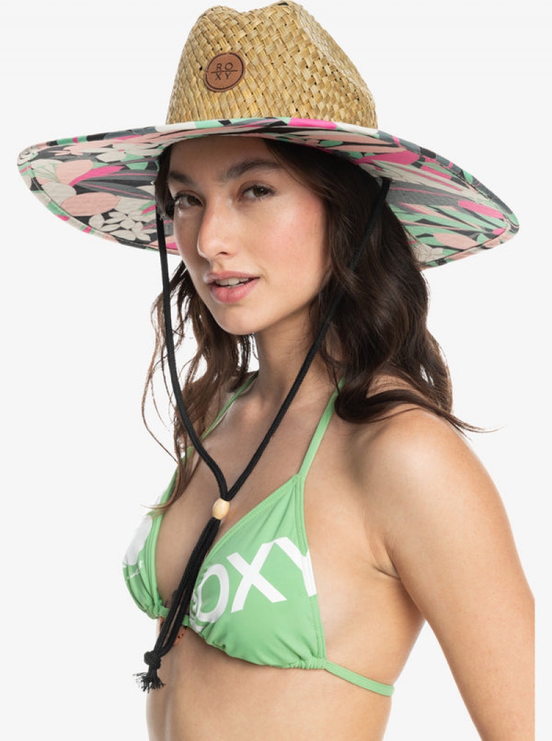 Roxy Pina To My Colada Printed Sun Hats | 74016-OMCH