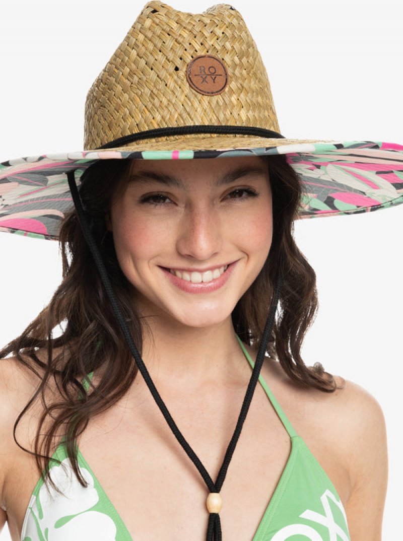 Roxy Pina To My Colada Printed Sun Hats | 74016-OMCH