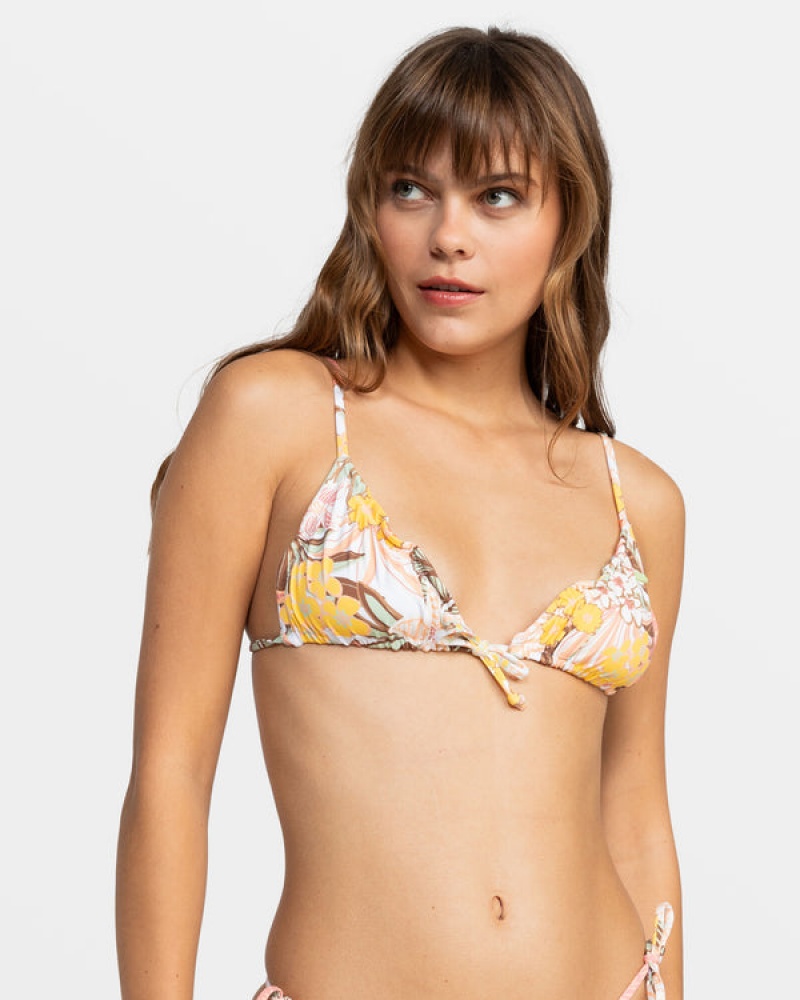 Roxy Playa Paradise Reversible Triangle Bikini Tops | 93517-XMPZ