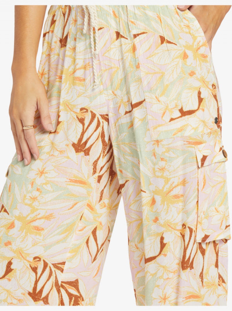 Roxy Precious High-Waist Printed Cargo Pants | 16839-OJGI