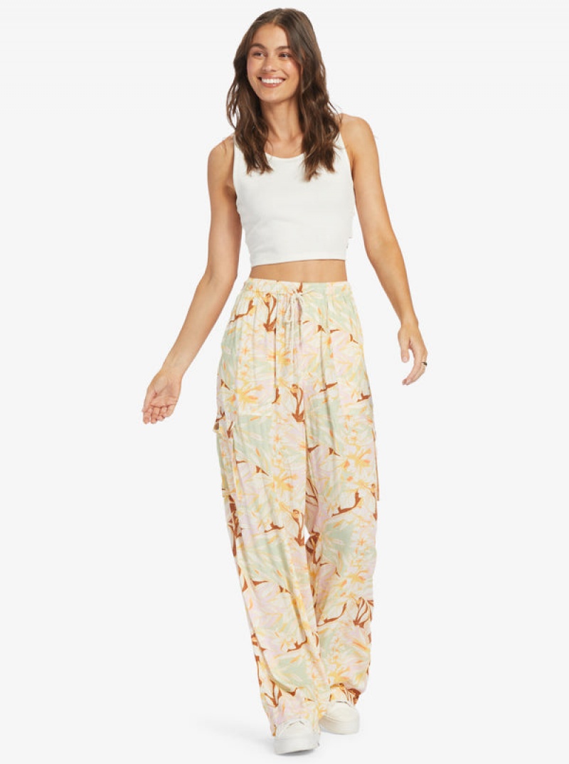 Roxy Precious High-Waist Printed Cargo Pants | 16839-OJGI