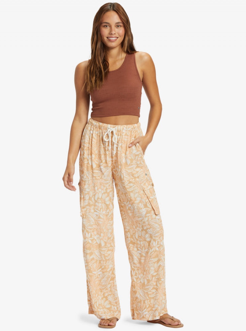 Roxy Precious High-Waist Printed Cargo Pants | 04137-TSKJ