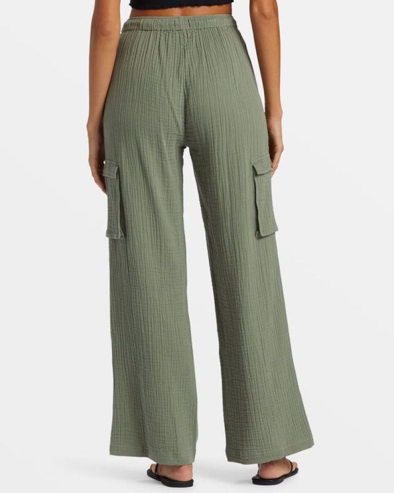 Roxy Precious High-Waist Solid Cargo Pants | 14528-PSXL