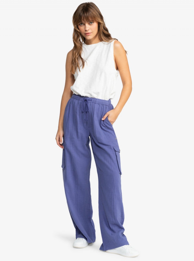 Roxy Precious High-Waist Solid Cargo Pants | 57028-WRAK