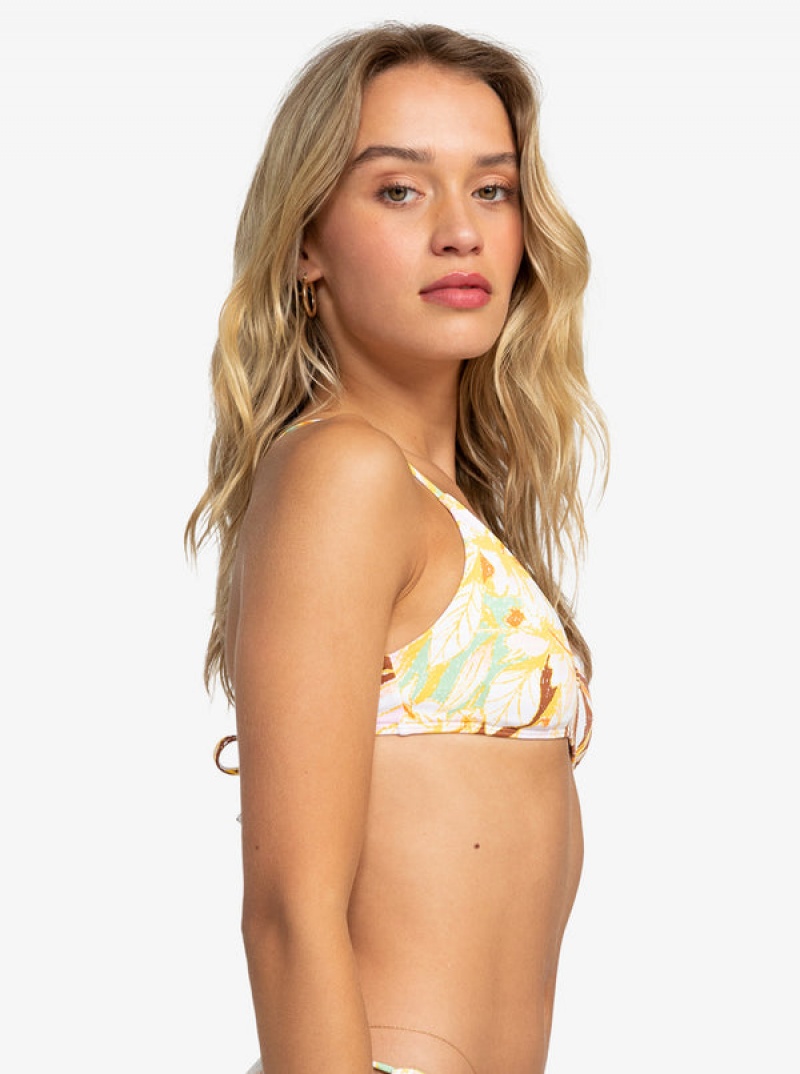 Roxy Printed Beach Classics Ba Athl Triangle Bikini Tops | 37615-NCQP