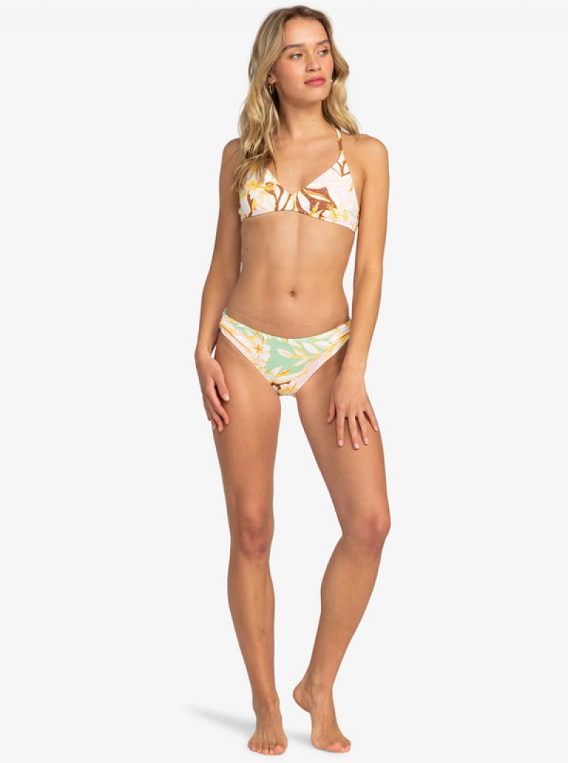 Roxy Printed Beach Classics Ba Athl Triangle Bikini Tops | 37615-NCQP