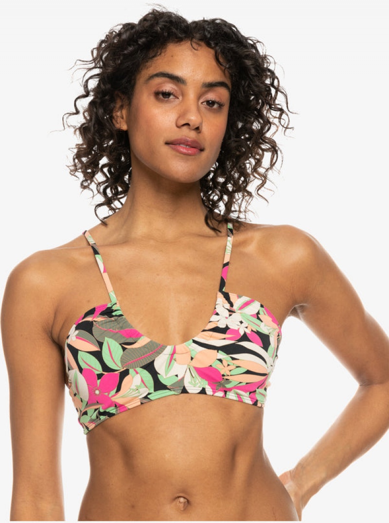 Roxy Printed Beach Classics Bra Bikini Tops | 14893-MBNE