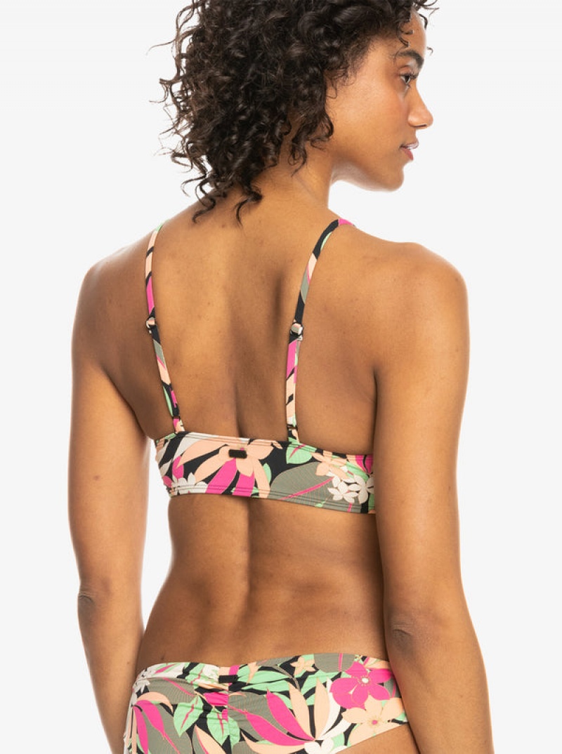 Roxy Printed Beach Classics Bra Bikini Tops | 14893-MBNE