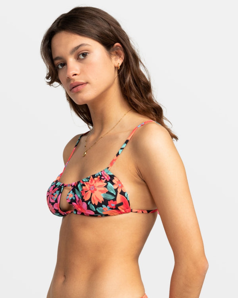 Roxy Printed Beach Classics Bralette Bikini Tops | 87362-SYFR