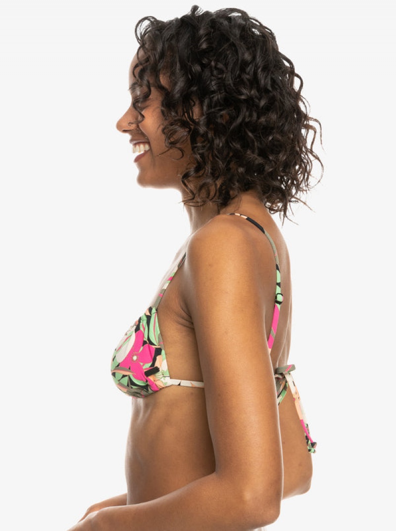 Roxy Printed Beach Classics Bralette Bikini Tops | 58743-YPBE