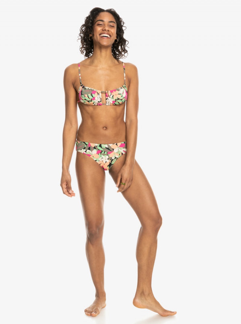 Roxy Printed Beach Classics Bralette Bikini Tops | 58743-YPBE