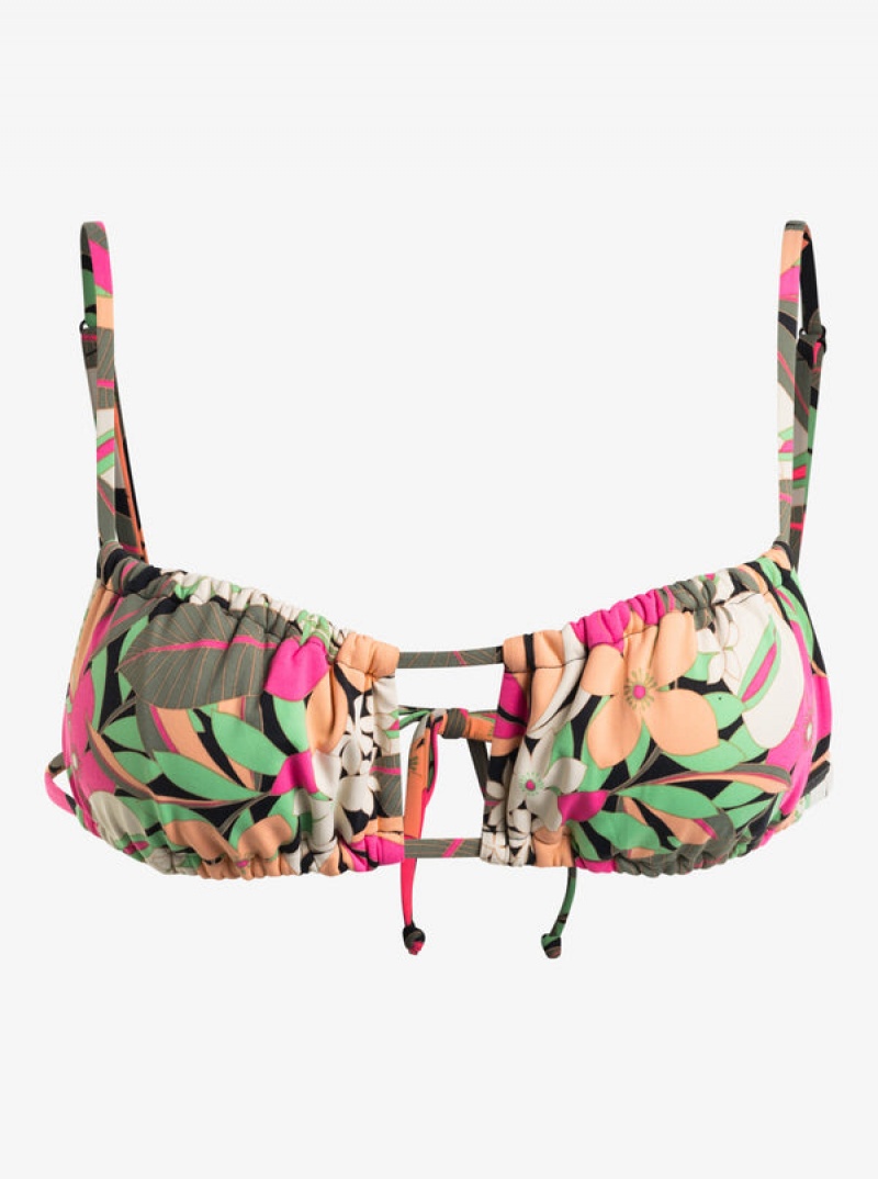 Roxy Printed Beach Classics Bralette Bikini Tops | 58743-YPBE