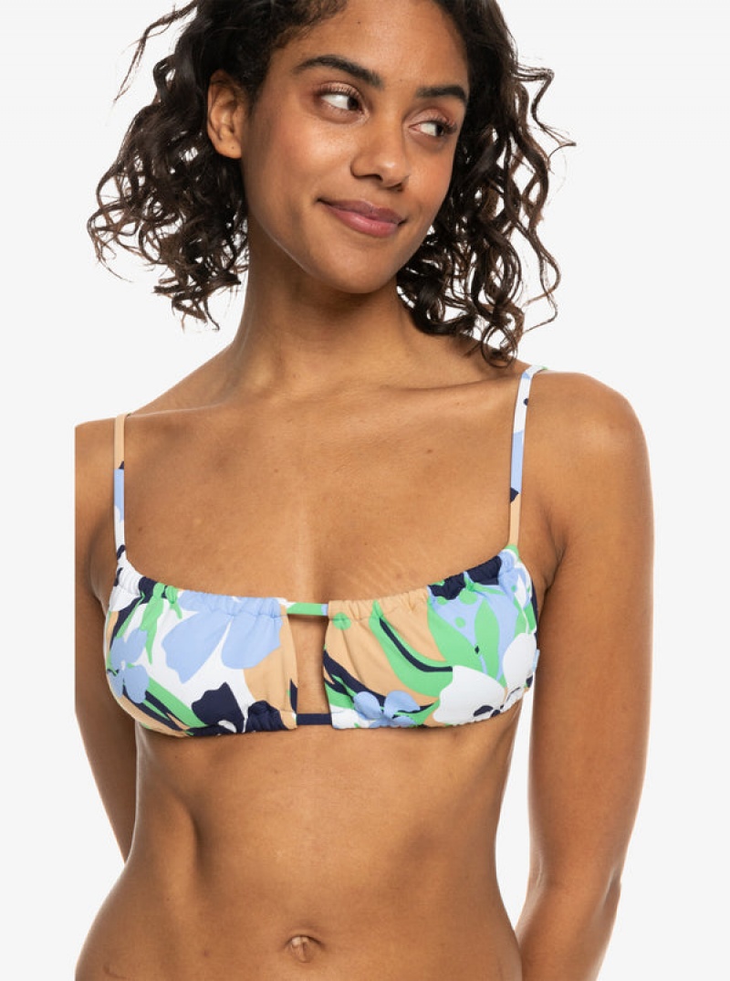 Roxy Printed Beach Classics Bralette Bikini Tops | 72653-UJQF