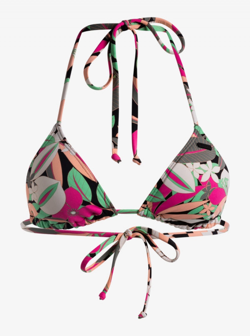 Roxy Printed Beach Classics Mini Tiki Tri Bikini Tops | 21430-ULYA