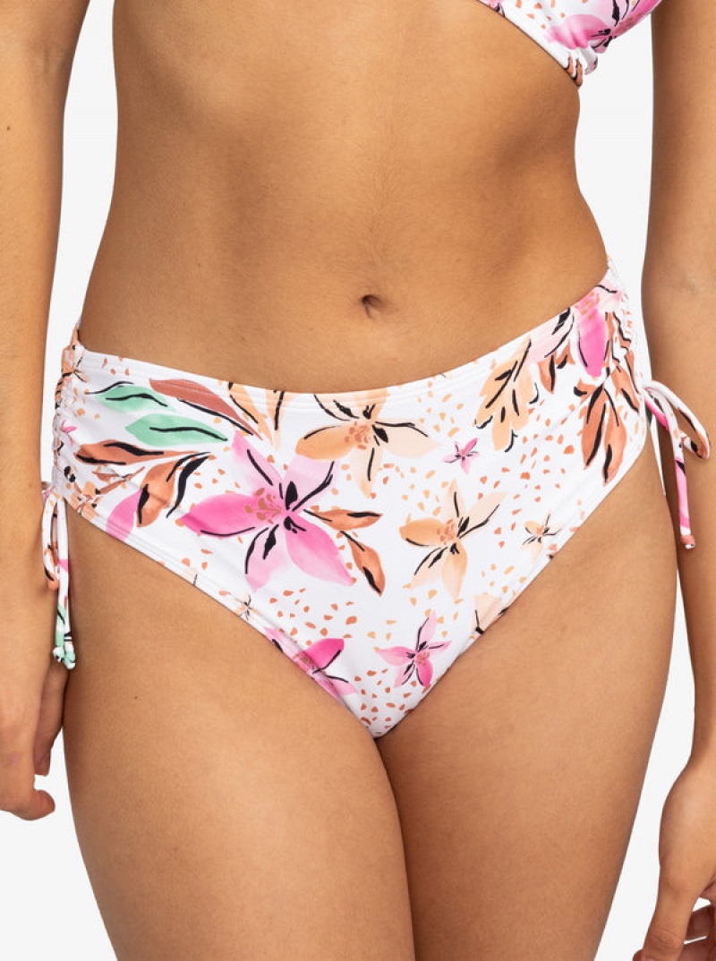 Roxy Printed Beach Classics Moderate Side-Tie Bikini Bottoms | 91257-CIOE