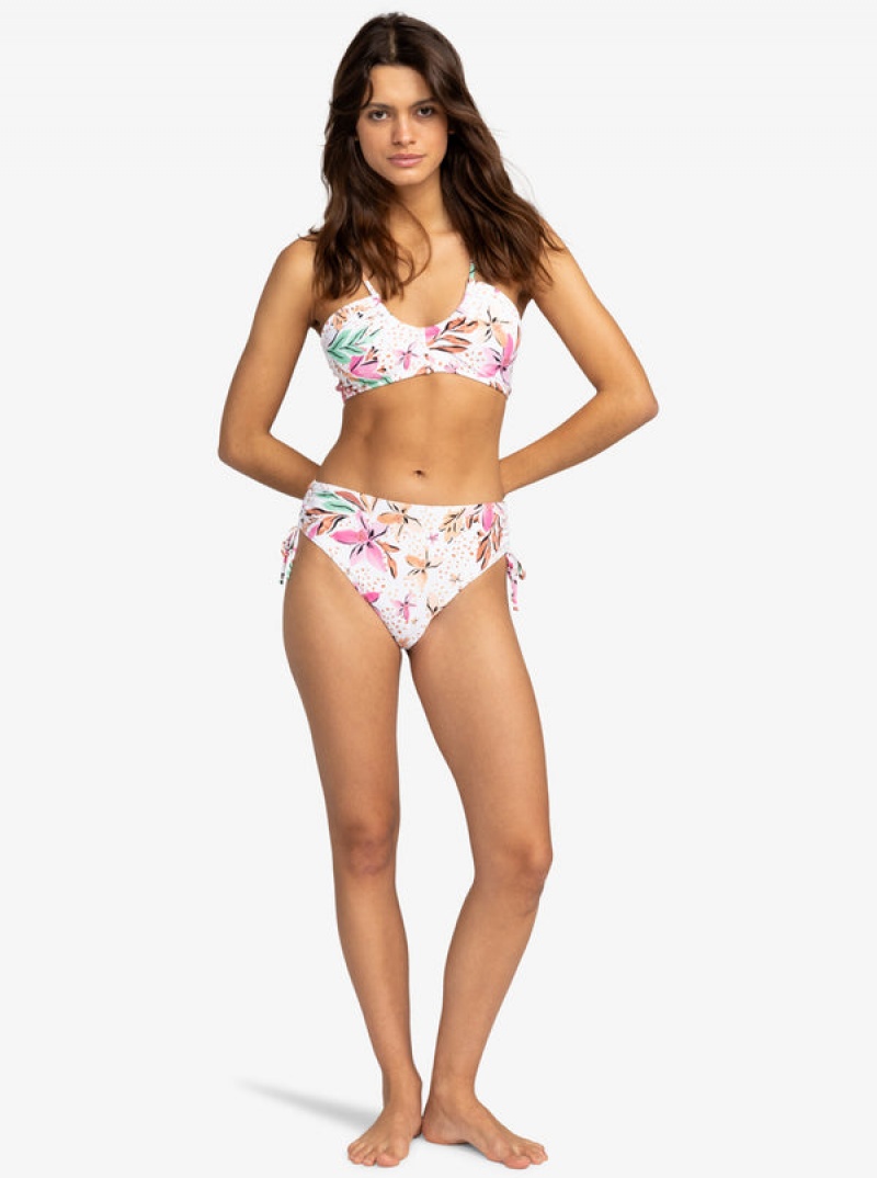 Roxy Printed Beach Classics Moderate Side-Tie Bikini Bottoms | 91257-CIOE