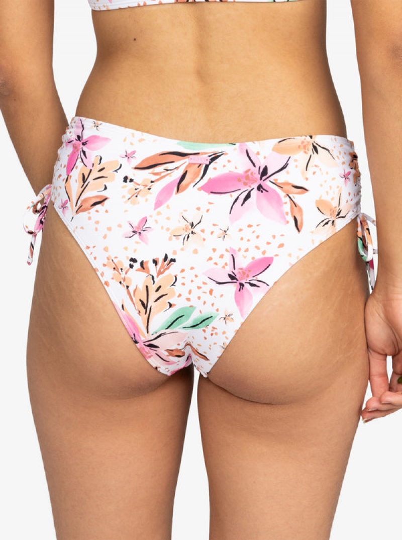 Roxy Printed Beach Classics Moderate Side-Tie Bikini Bottoms | 91257-CIOE