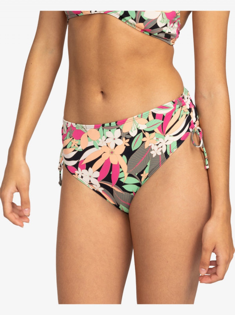 Roxy Printed Beach Classics Moderate Side-Tie Bikini Bottoms | 29346-HFWV