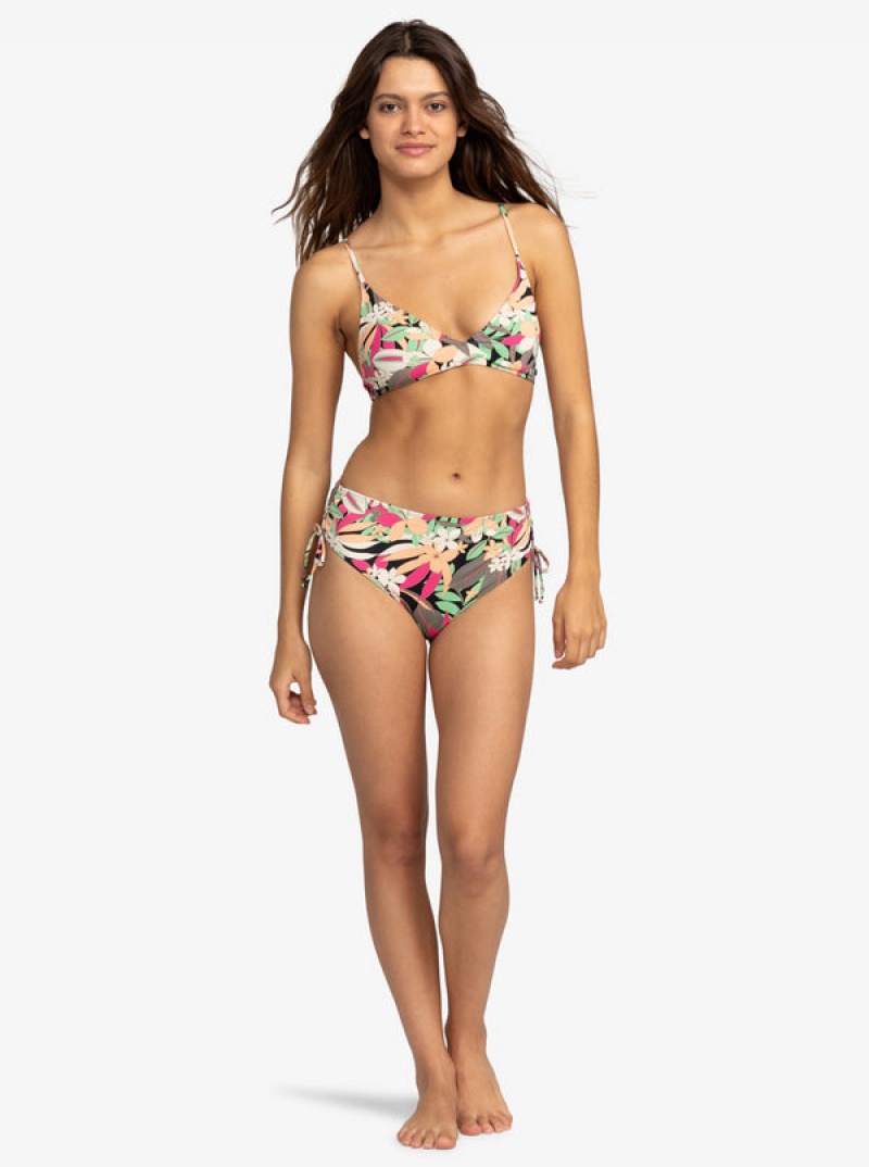 Roxy Printed Beach Classics Moderate Side-Tie Bikini Bottoms | 29346-HFWV