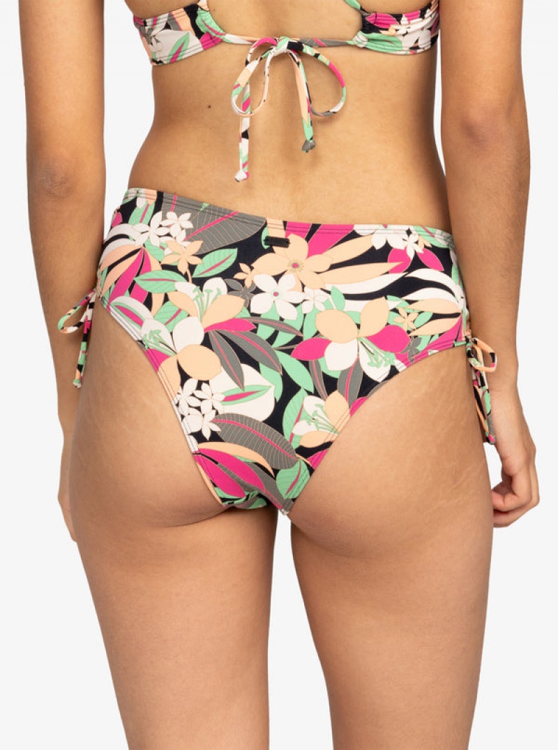 Roxy Printed Beach Classics Moderate Side-Tie Bikini Bottoms | 29346-HFWV