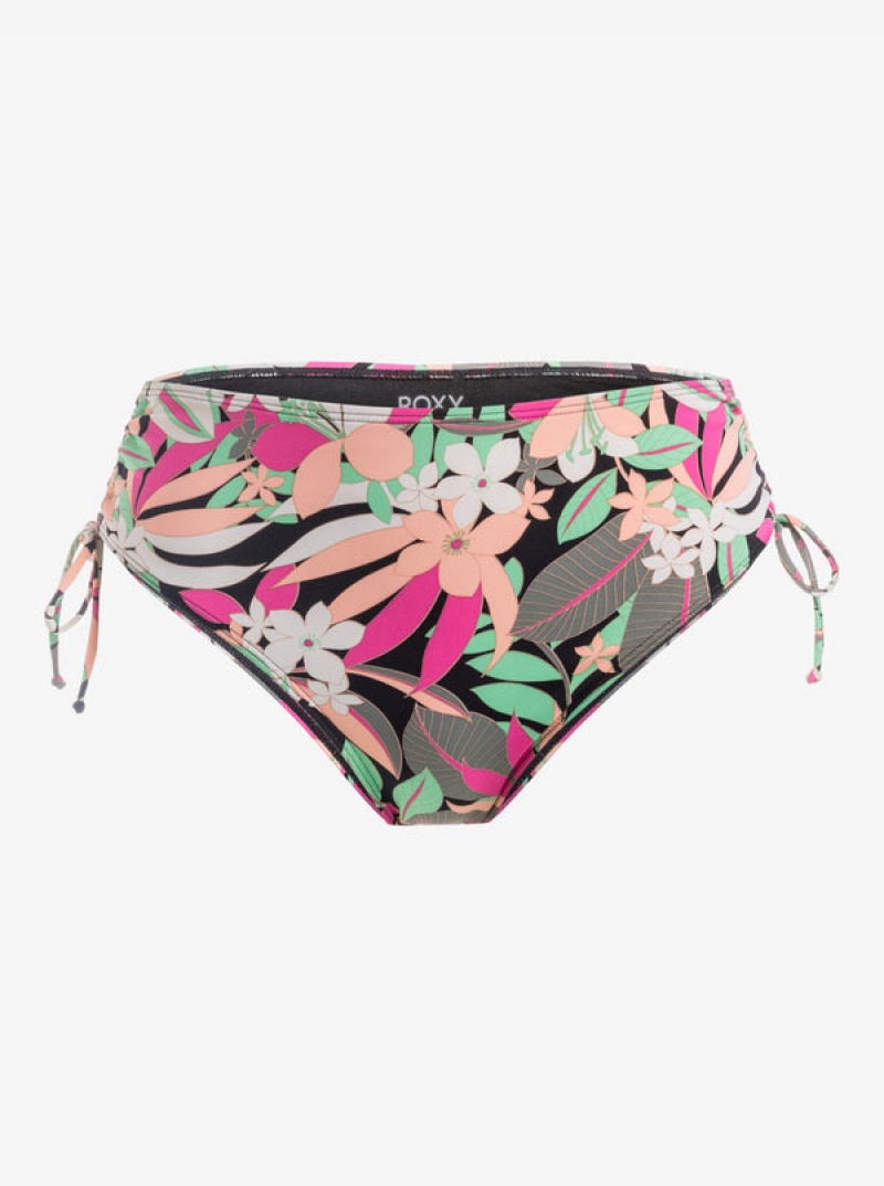 Roxy Printed Beach Classics Moderate Side-Tie Bikini Bottoms | 29346-HFWV